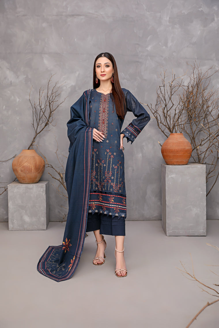3-Pc Embroidered Lawn Dress 04