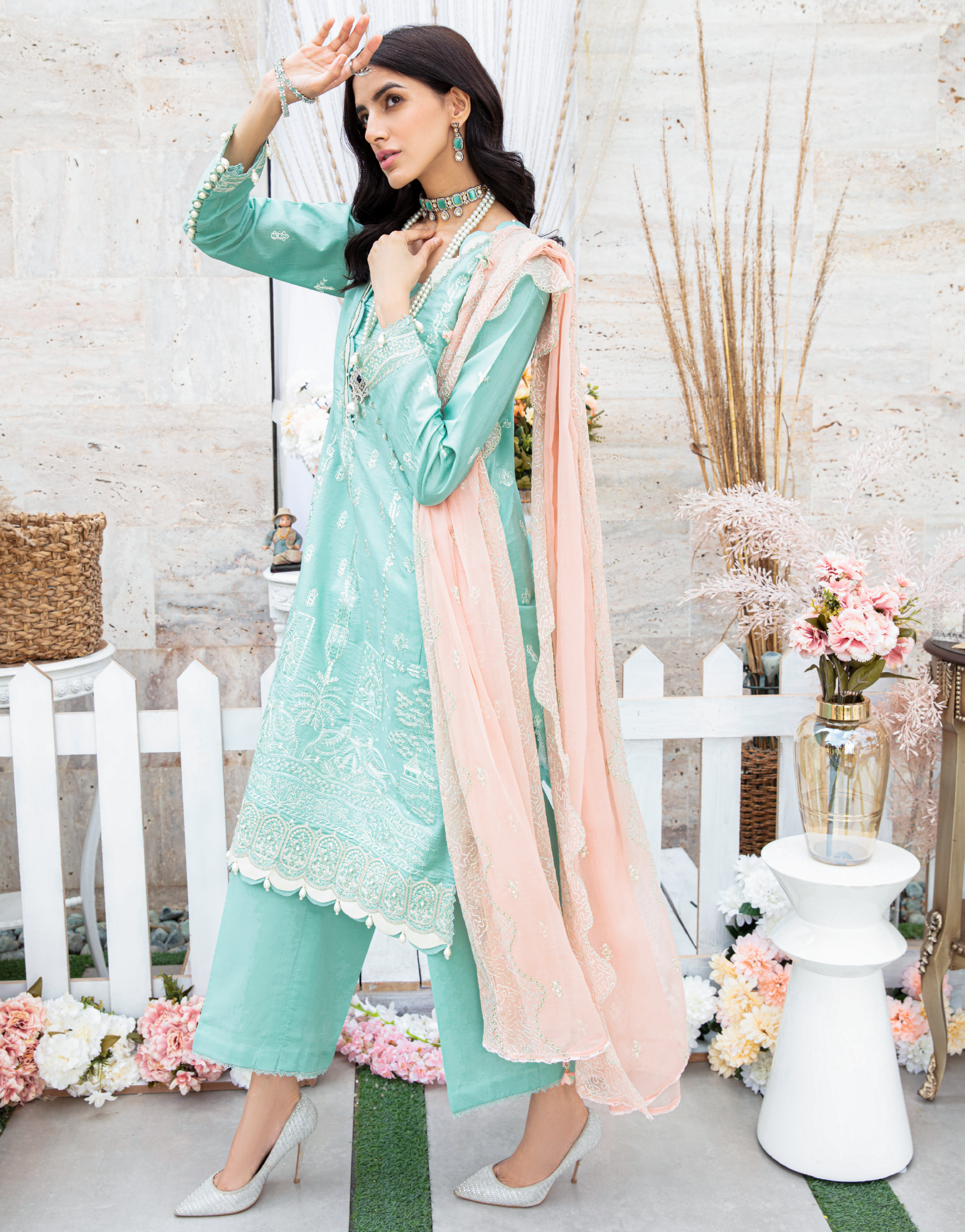 3PC Embroidered Lawn D 04
